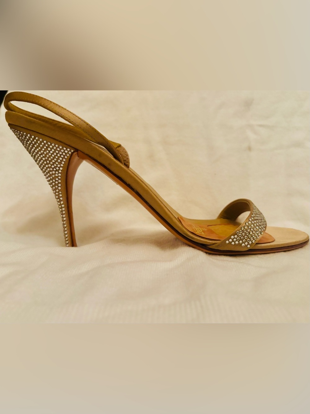 Valentino Garavani Gold Crystal Heels -very rare - Picture 12 of 14